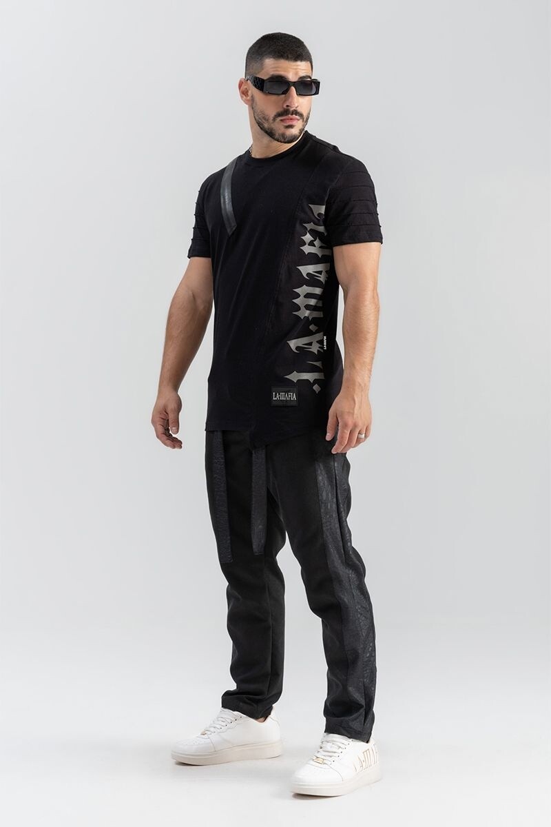 REMERA DE COLOR NEGRO LM 