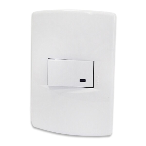 PLAQUETA INTERRUPTOR UNIPOLAR BLANCO SICA Plaqueta Interruptor Unipolar Blanco Sica