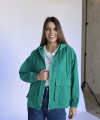 Campera Gabardina con cierre verde