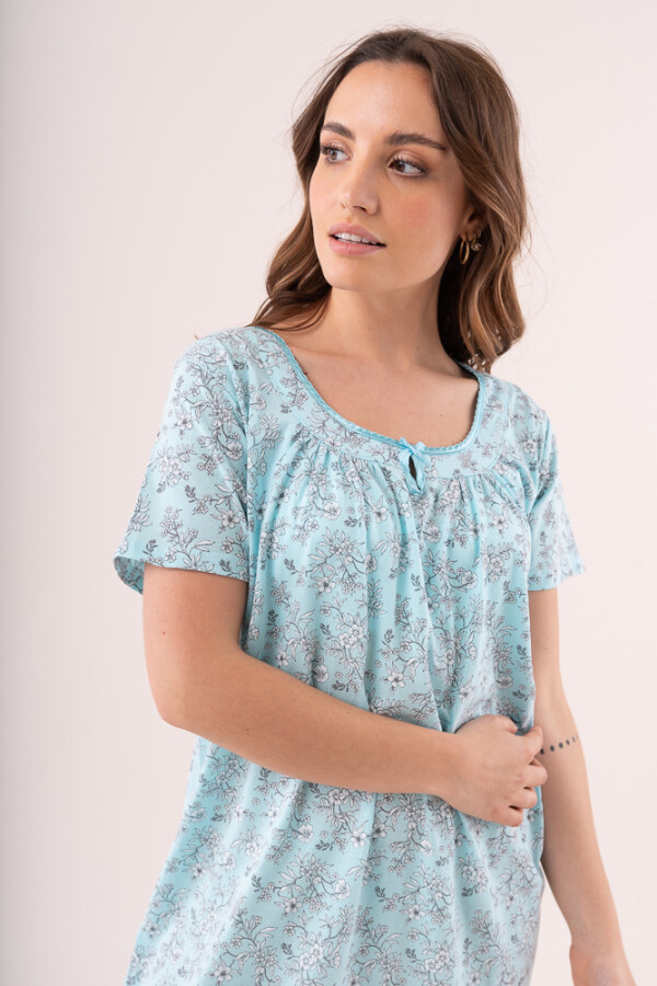 Camisón Estampado Plus 41560 Cielo