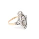 Anillo en oro 18k, brillantes centrales y diamantes Anillo en oro 18k, brillantes centrales y diamantes