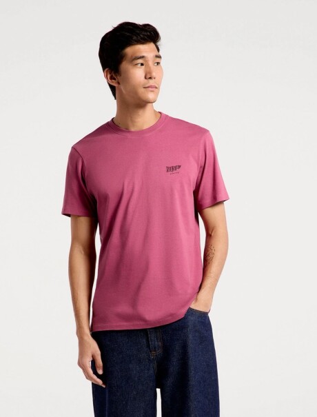 CAMISETA MANGA CORTA CON ESTAMPA ROSA