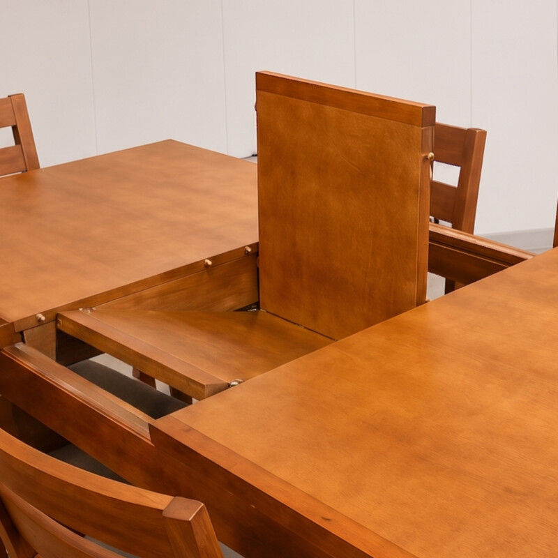Juego de Comedor Recto extensible con 4 sillas curva ancash más 2 con brazo Juego de Comedor Recto extensible con 4 sillas curva ancash más 2 con brazo