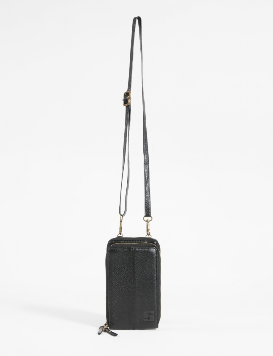 Porta celular tarjetero antique - negro 