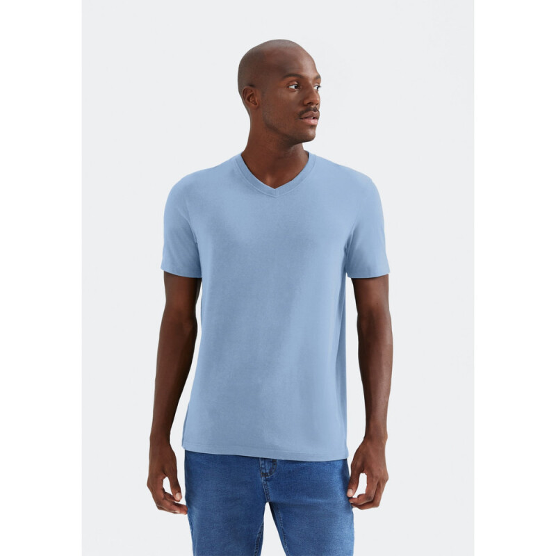 CAMISETA MM MASC AZUL MEDIO
