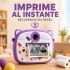 Cámara Infantil Instantánea Gatito con Doble Lente y Selfie Violeta
