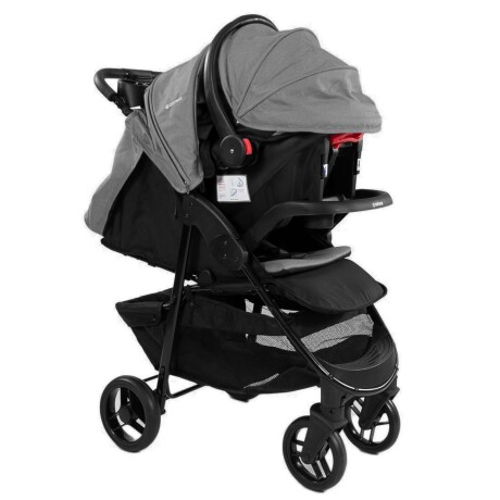 Coche de bebé + silla para auto Bebesit Travel System Sienna Gris