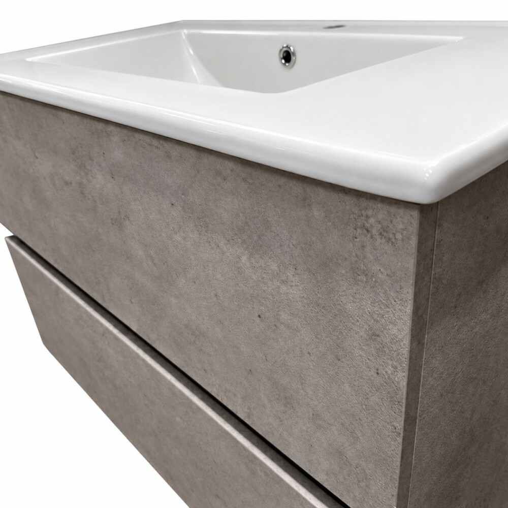 Mueble de baño 2 cajones Gris claro 60cm Mueble De Baño 2 Cajones Gris Claro 60cm