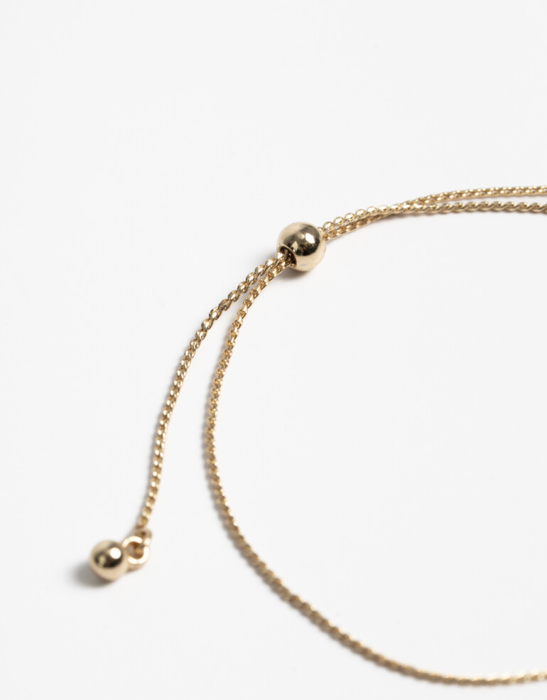 Pulseras Flexibles Con Dijes Pulsera Flexible Dije Trébol - Dorado
