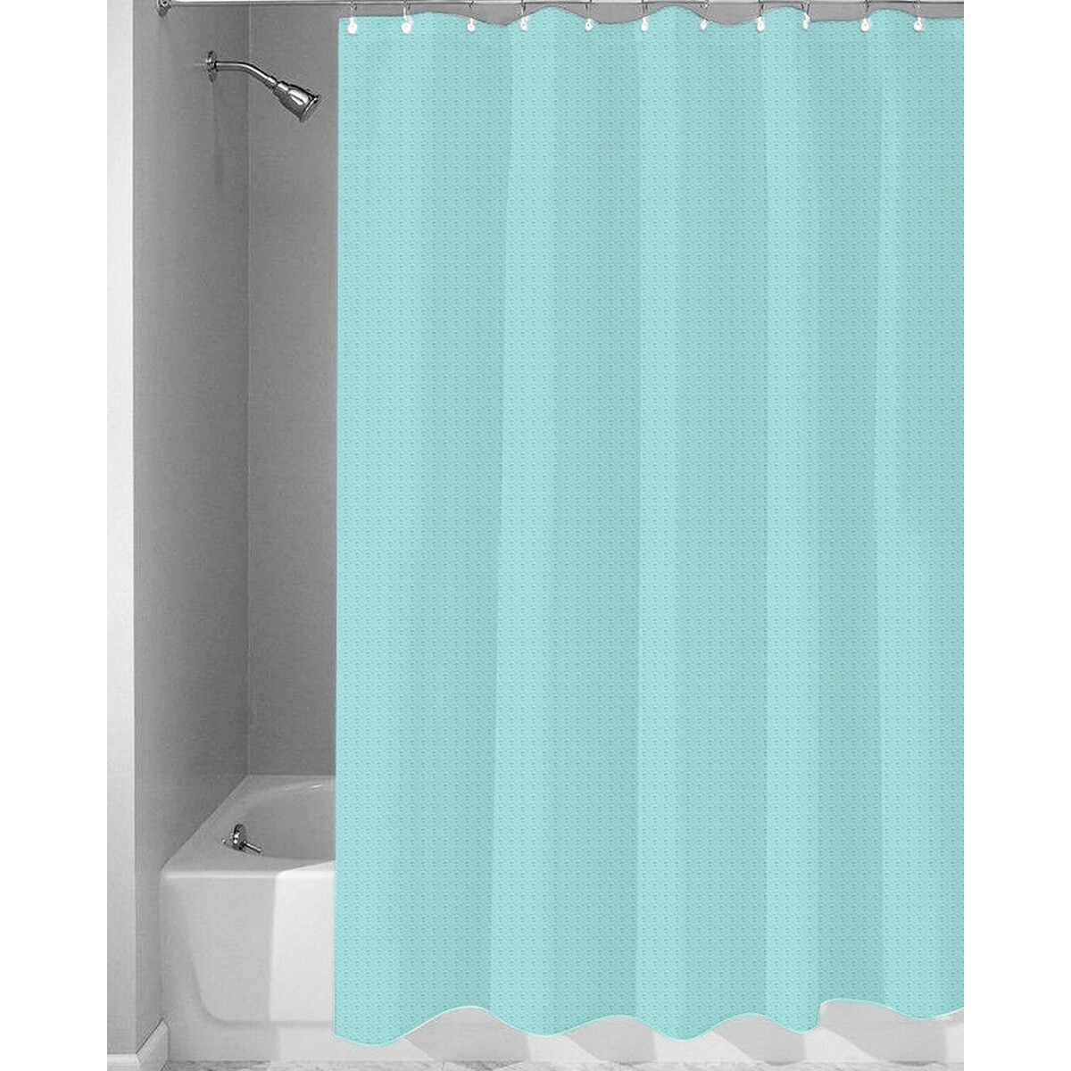 Cortina de baño Dohler Dobby en poliéster 180x180cm - Menta 