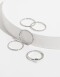 Sets Anillos Metal Set De Anillos De Metal Reciclado - Plateado Rodio