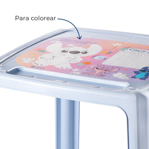 Mesa Plástica Infantil PVC Stitch Para Colorear U