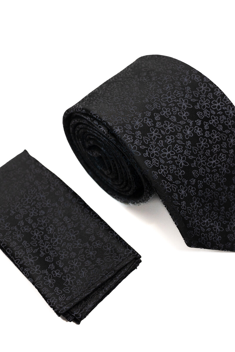 Corbata con Pañuelo NEGRO