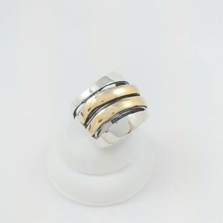Anillo de plata 925 con double en oro 18k. Anillo de plata 925 con double en oro 18k.