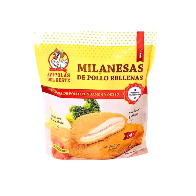 Milanesa de Pollo Rellena Avícolas del Oeste - 700 gr Milanesa de Pollo Rellena Avícolas del Oeste - 700 gr
