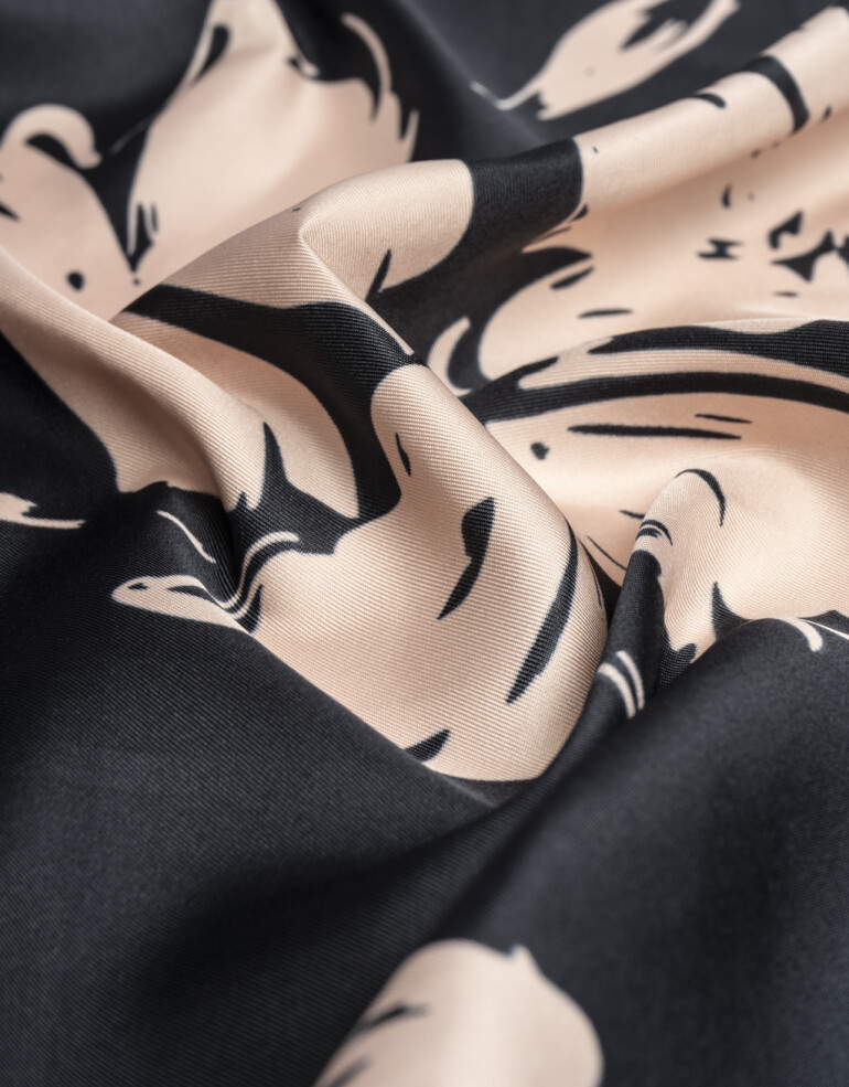 Pañuelos Raso Estampados Varios: Animal Print/Rayado/Flores Pañuelo Estampado Flores Bicolor - Combinacion Bicolor