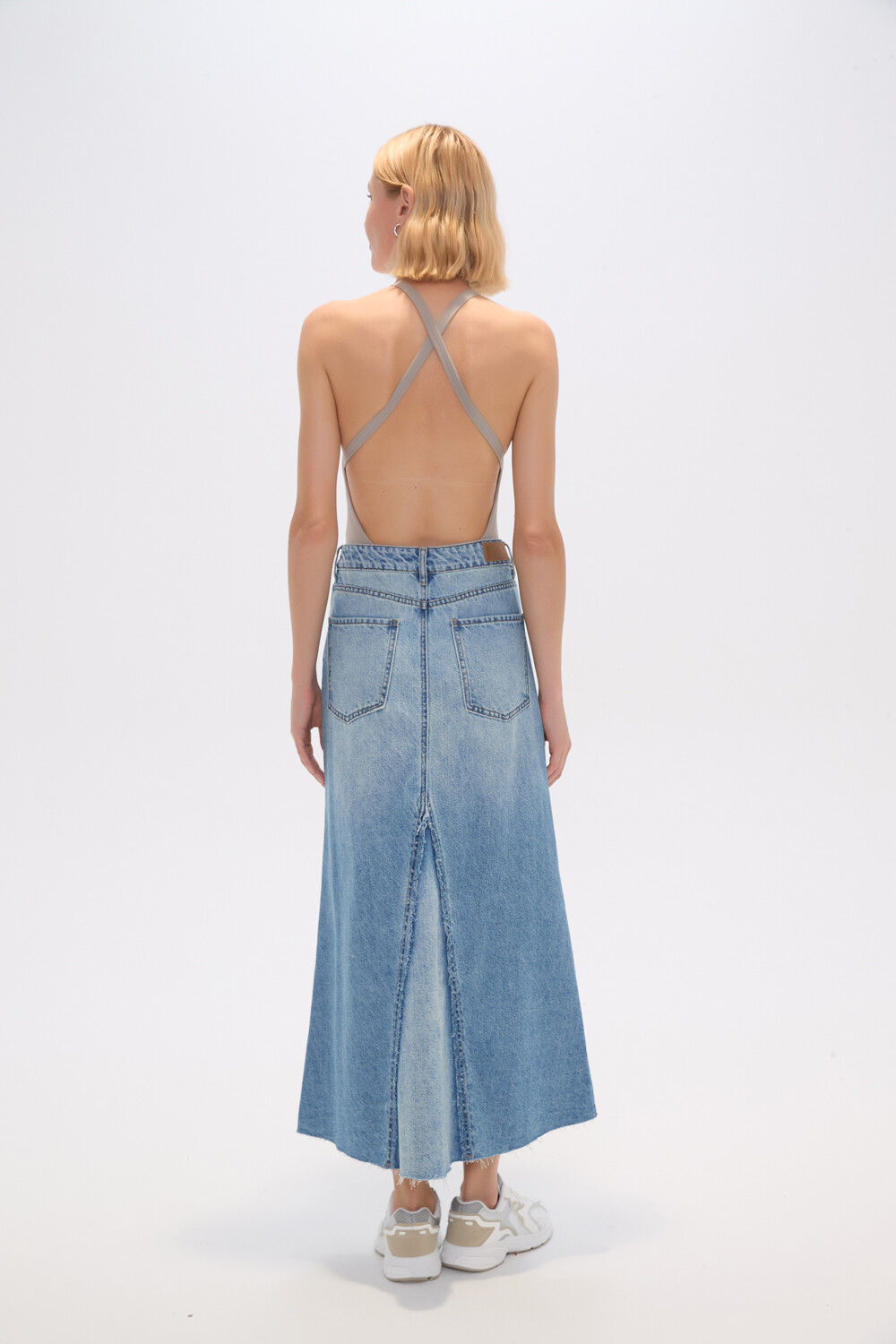 Falda Poscal Azul Claro