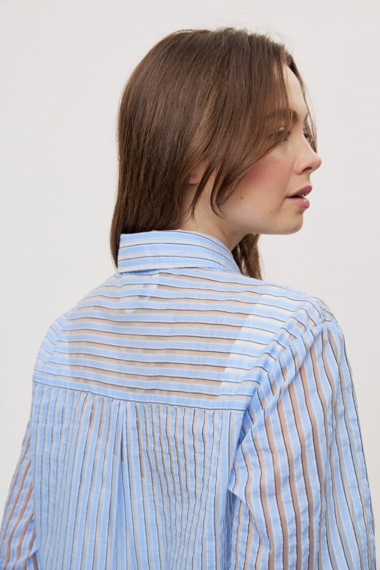 CAMISA ROSAURA STRIPES Celeste