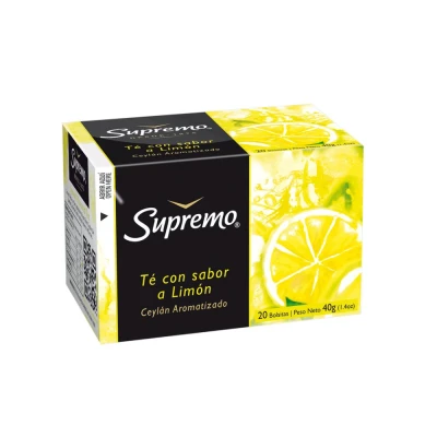 Té Negro Con Limón Supremo 20 Unidades Supremo Te Con Limon X 20