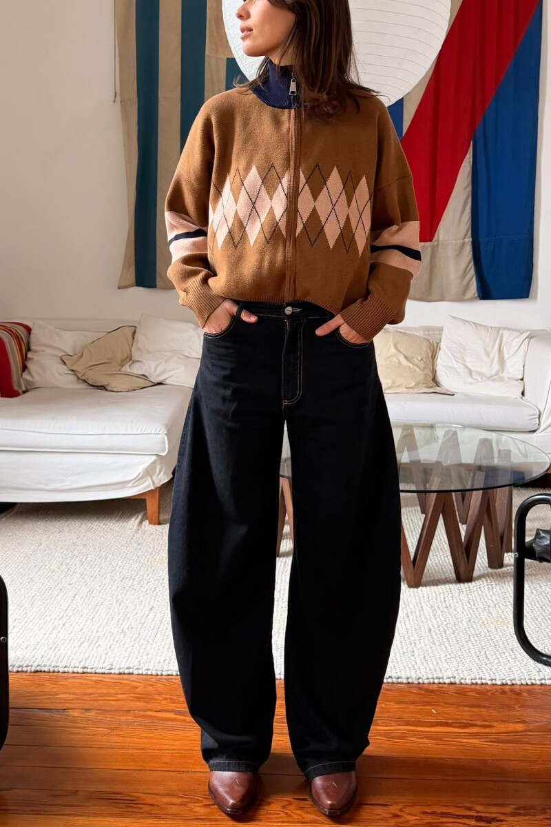 Jean Barrel Leg - Negro 