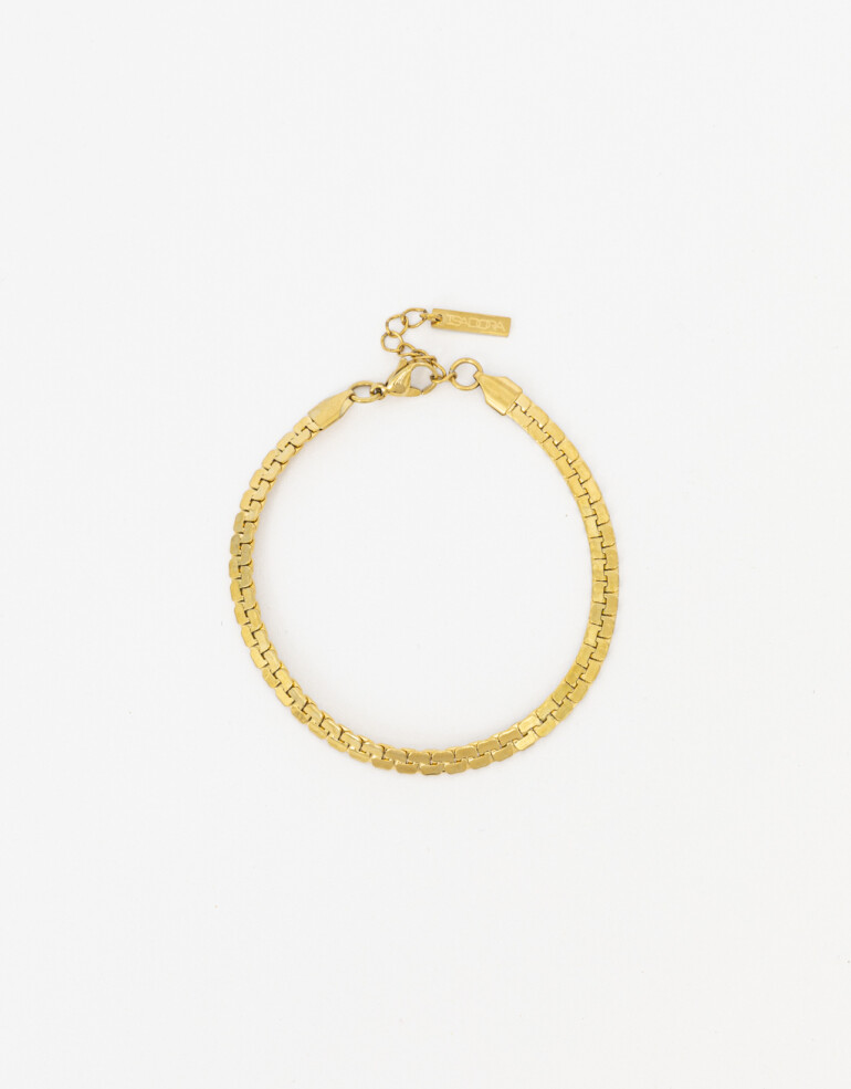 Pulseras Flexibles Metal Pulsera Acero - Dorado
