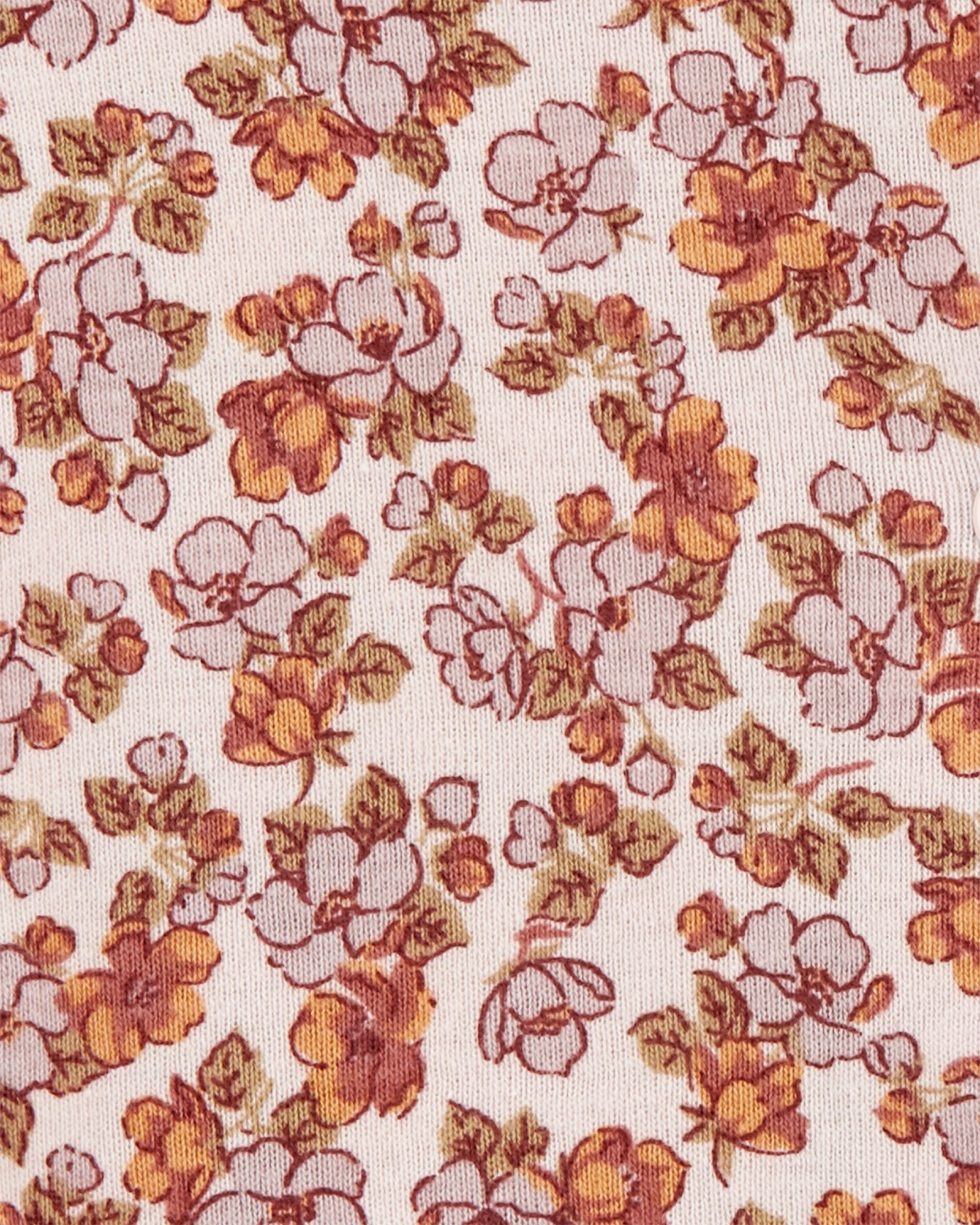 Set tres piezas pijama, pantalón y body de algodón diseño floral Sin color