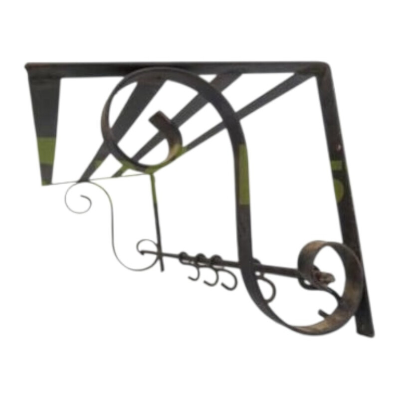 Ganchera de Hierro 45 cm con Ganchos en “S” Ganchera de Hierro 45 cm con Ganchos en “S”