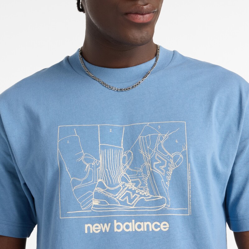 Remera New Balance de Hombre - ATHLETICS RELAXED- MT43557HEB HERONBLU