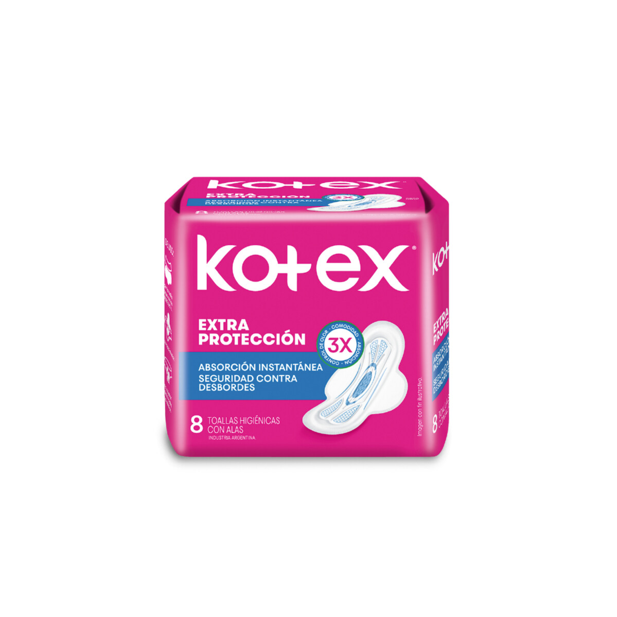 KOTEX TOALLA FEM NORMAL C/A PAQ. X 8 UNI 