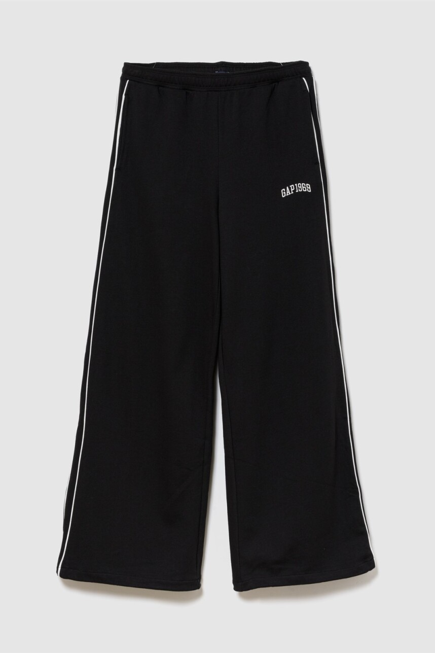 Pantalón Deportivo Baggy Logo Gap Mujer Black