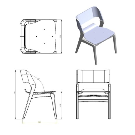 Silla de comedor Anne Silla de comedor Anne