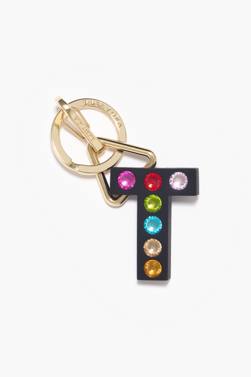 Llavero silicona letra Multicolor