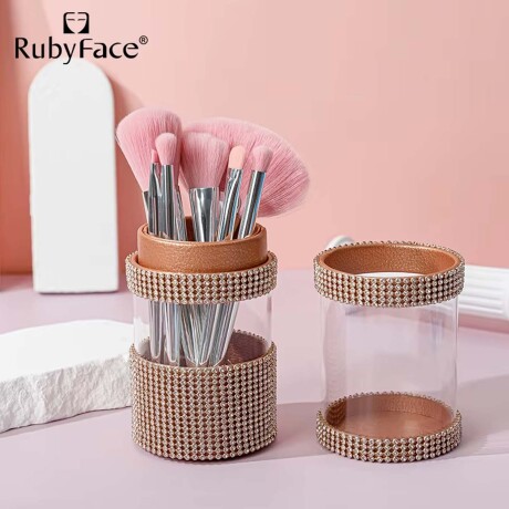 Set 7 Brochas Pinceles Maquillaje con Estuche Almacenamiento Rosado