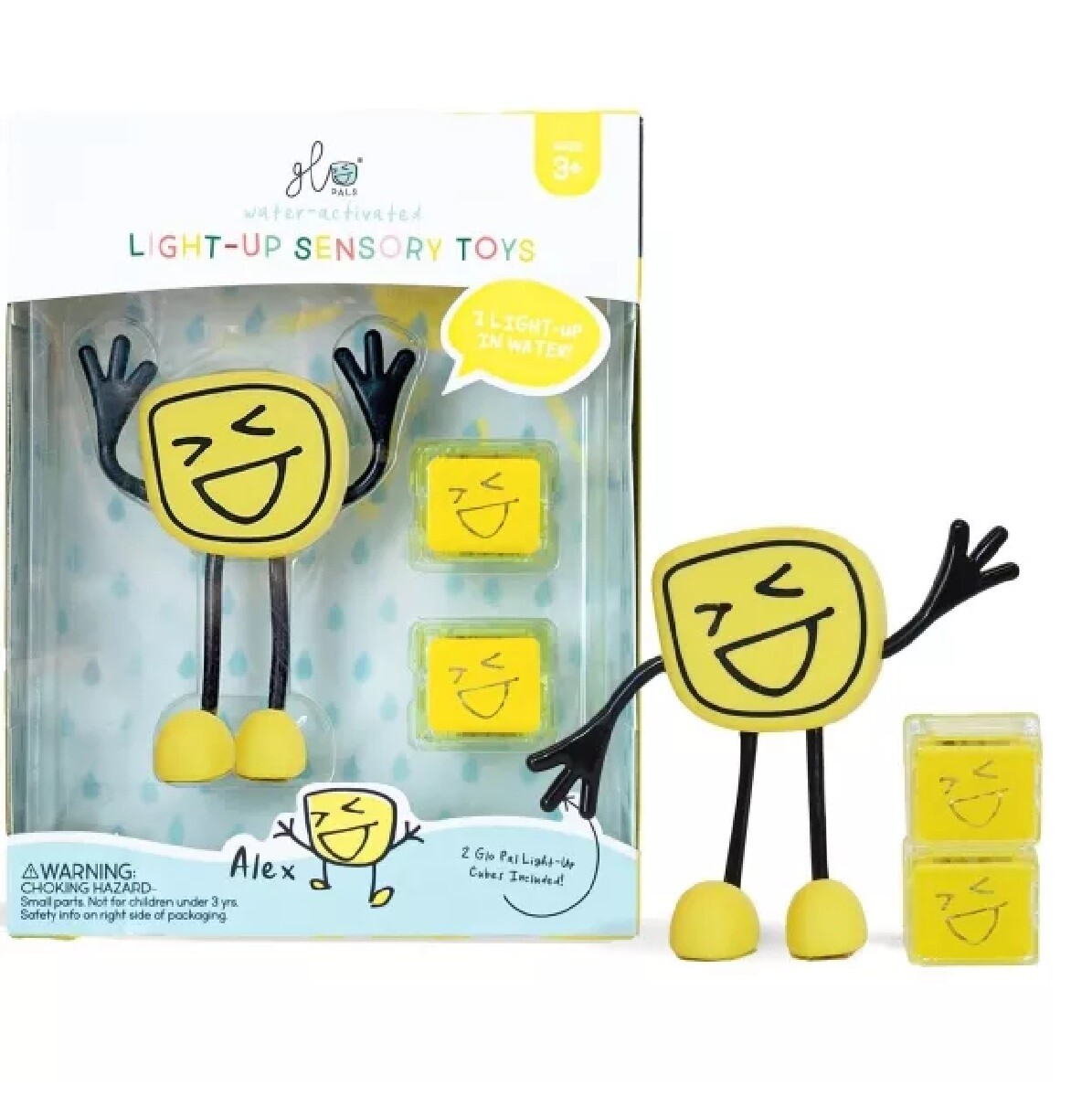 Set de personaje Glo Pals Blair con dos cubos iluminados - Amarillo 