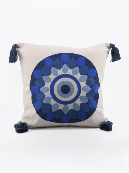 FUNDA CON BORLAS AZUL