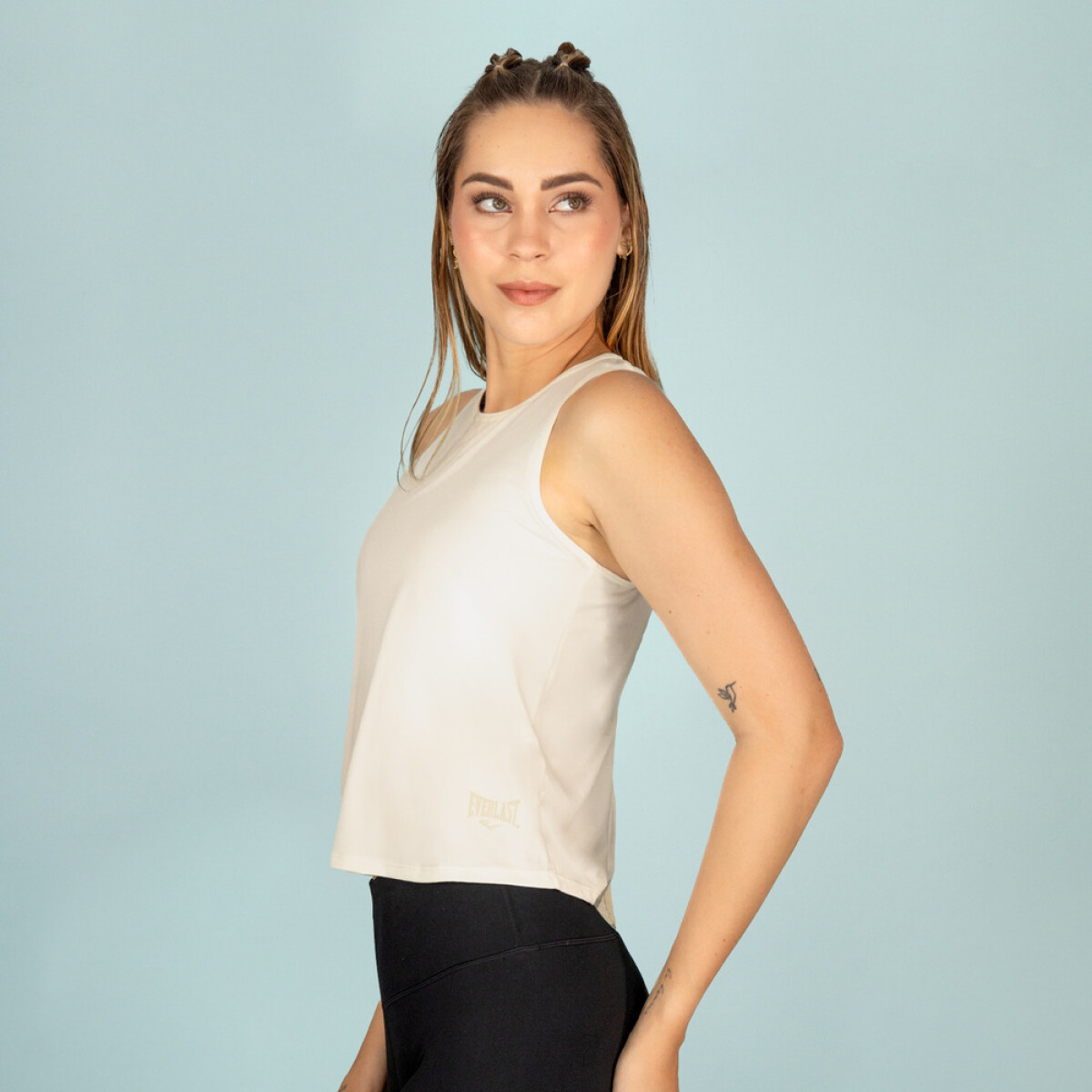 TANK FEM POLY/ELAST EVERLAST MOSS WT W7 - WHITE 