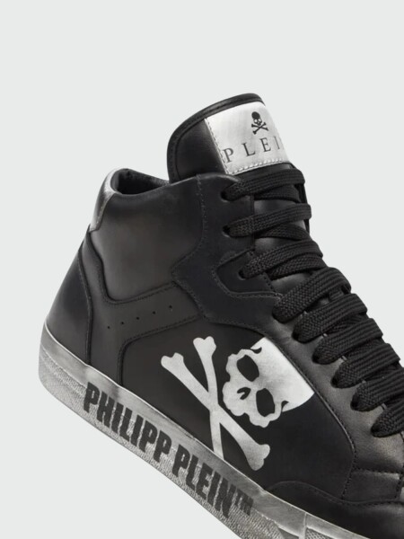 PHILIPP PLEIN - zapatillas negras Retrokickz™ de cuero Negro