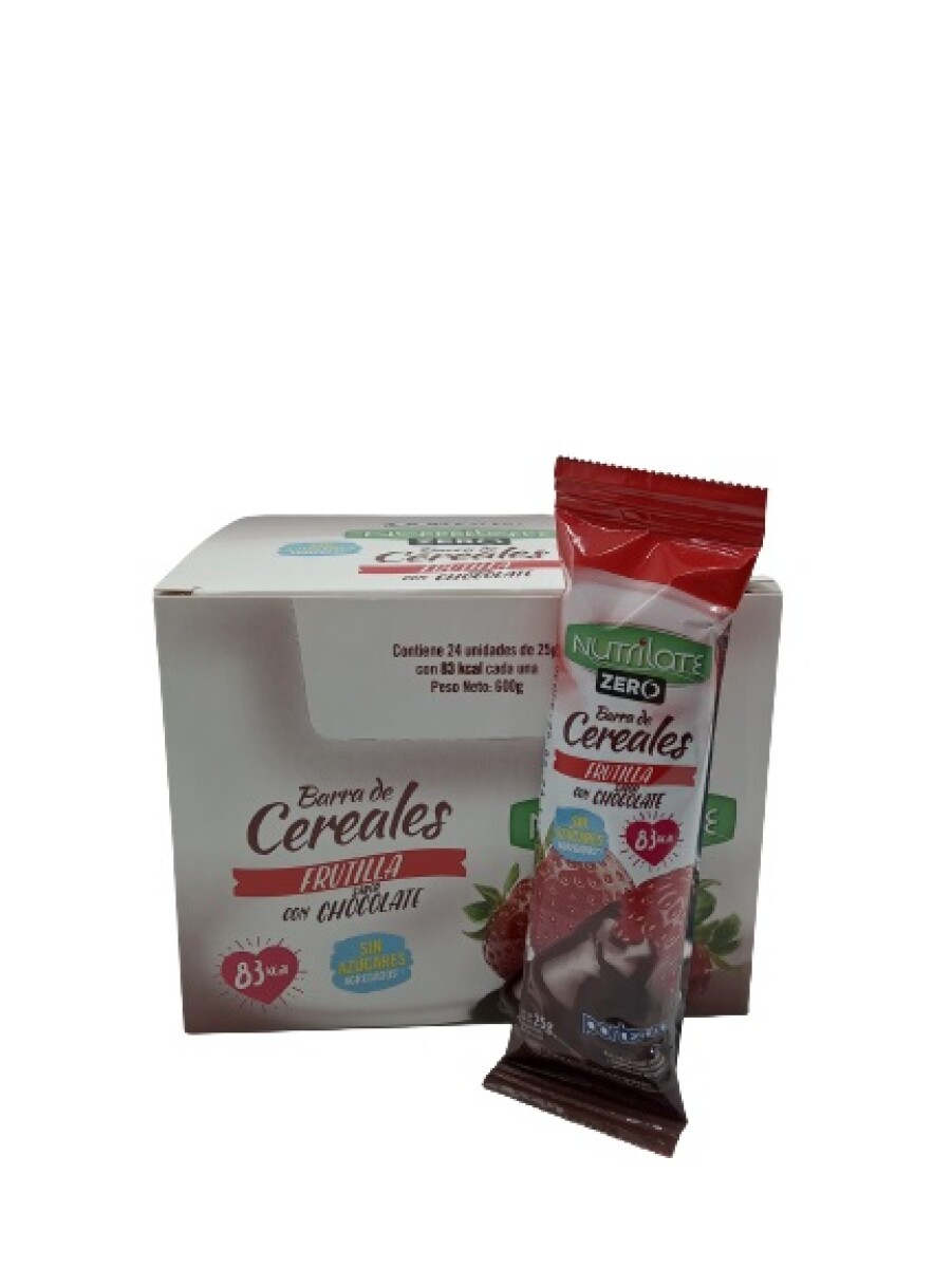 Cereal Barrita PORTEZUELO NUTRILATE 22grs X24 U - FRUTILLA CHOCO 