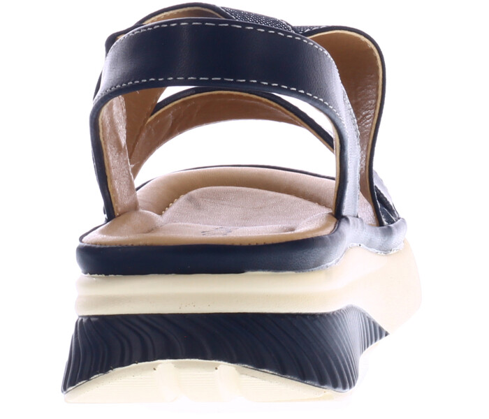 Sandlaia BURNE con tiras cruzadas elásticas y mat Black