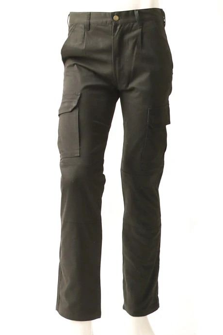 Pantalón brin cargo Gris carbón