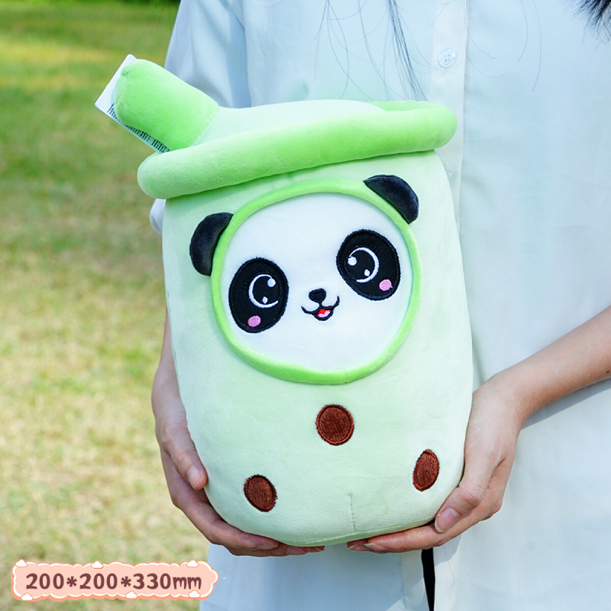 Peluche De Panda Boba Tea - Verde - 33cm 