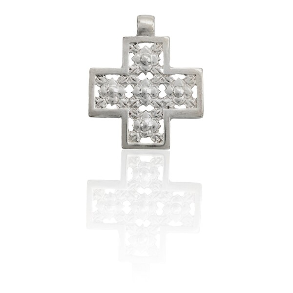 Dije Cruz Calada-Plata 925-Sin piedra-CP3147 Sinpiedra