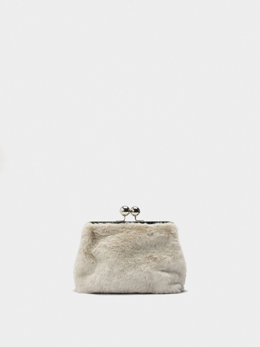 Bolso De Fiesta Efecto Pelo crudo