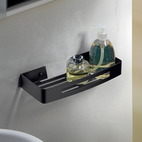 REPISA RECTANGULAR METAL SUS304 NEGRO MATE 128X300X45 NEGRO