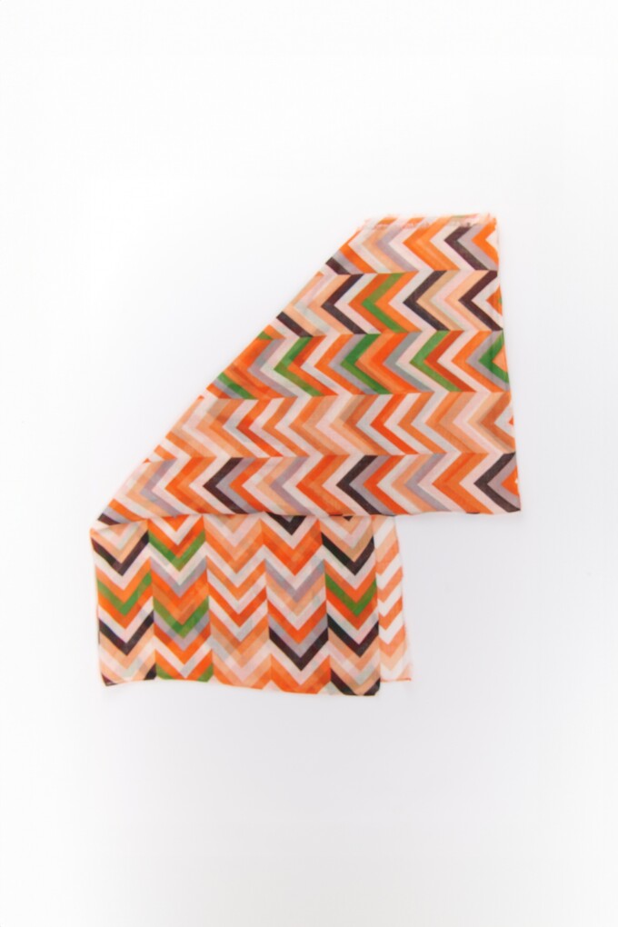 FOULARD ZIG ZAG MULTI NARANJA