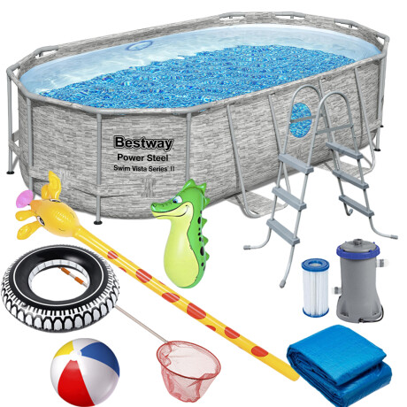 Piscina Bestway Rattan 7250 L + Bomba + Regalos Cmb000161