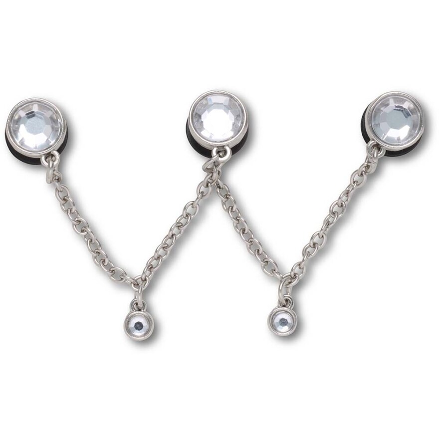 Jibbitz Silver Triple SMT Gem Chain Multicolor