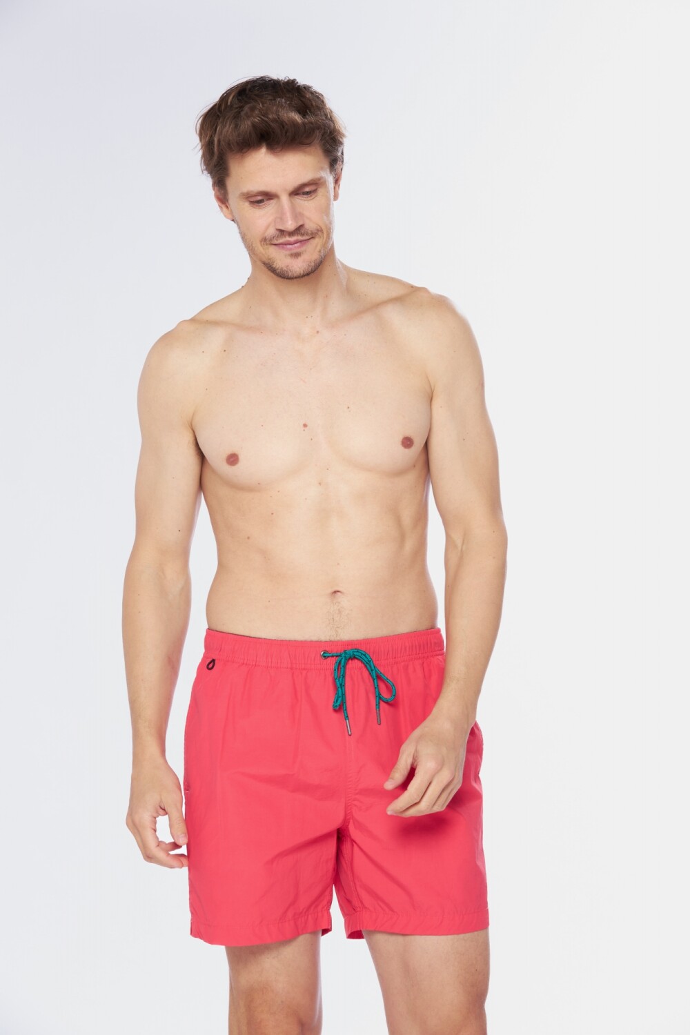 SHORT DE BAÑO LISO Coral