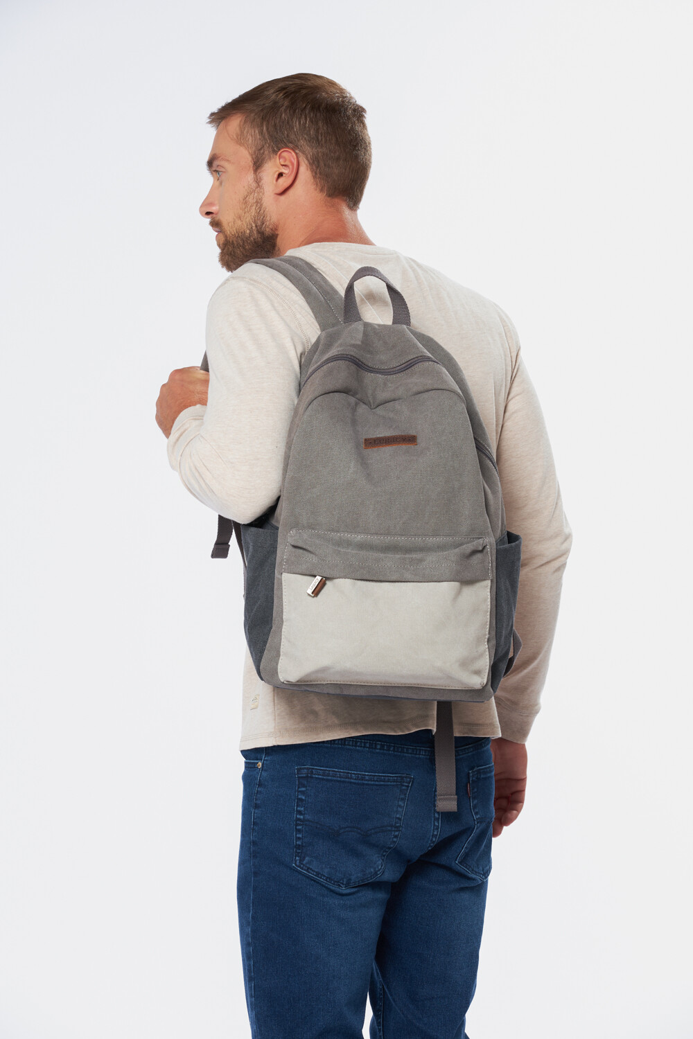 MOCHILA DE LONA Gris