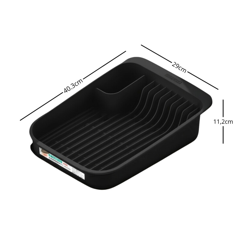 Escurridor platos con bandeja NEGRO